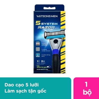 WATSONS Dao Cạo 5 Lưỡi Cho Nam Watsons Blade System Razor +2 Lưỡi Thay Thế