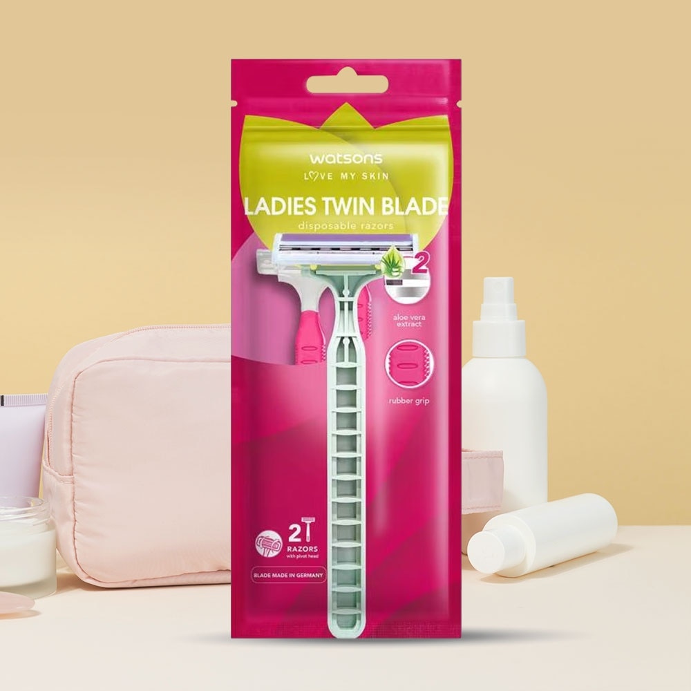 Bộ 2 Dao Cạo 2 Lưỡi Cho Nữ Watsons Twin Blade Disposable Razors 2pcs