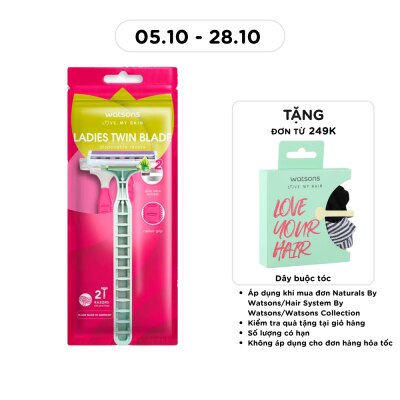 WATSONS Bộ 2 Dao Cạo 2 Lưỡi Cho Nữ Watsons Twin Blade Disposable Razors 2pcs image