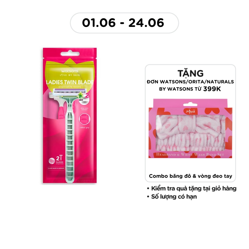 Ladies Twin Blade Disposable Razors 2pcs