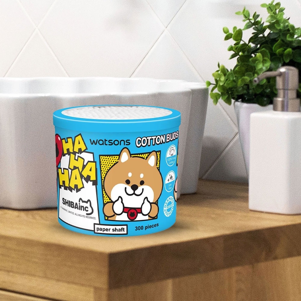 Tăm Bông Thân Giấy Watsons Cotton Buds Shibainc Comics 300pcs