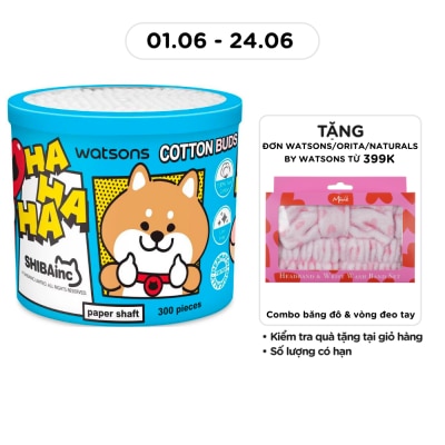 WATSONS - Tăm Bông Thân Giấy Watsons Cotton Buds Shibainc Comics 300pcs