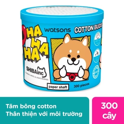 WATSONS Tăm Bông Thân Giấy Watsons Cotton Buds Shibainc Comics 300pcs