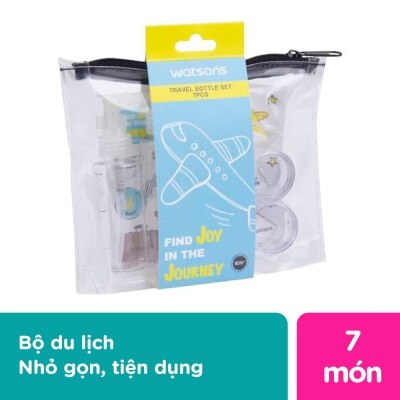 WATSONS Bộ Chai Rỗng Watsons 7 Món Du Lịch Tiện Dụng