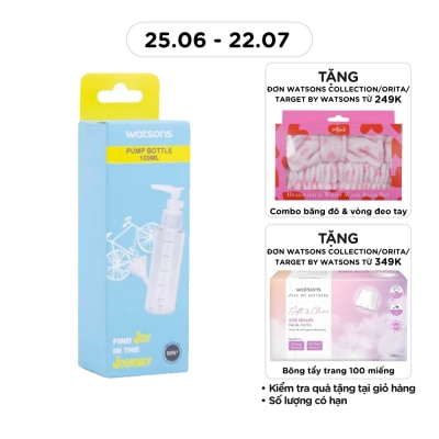 WATSONS - Chai Rỗng Pump Watsons Đựng Mỹ Phẩm 100ml