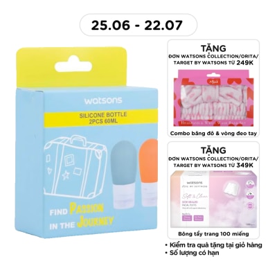 WATSONS - Bộ 2 Chai Rỗng Silicone Watsons 60ml 2pcs