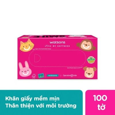 WATSONS Khăn Giấy Hộp Watsons Charity Smile Campaign Box Tissues