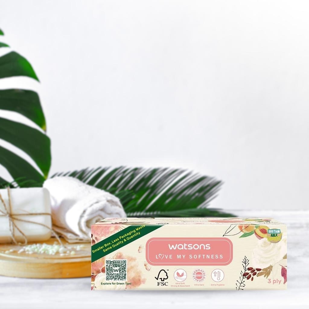 Khăn Giấy Hộp Watsons Facial Tissue Box (X-Flower 2)