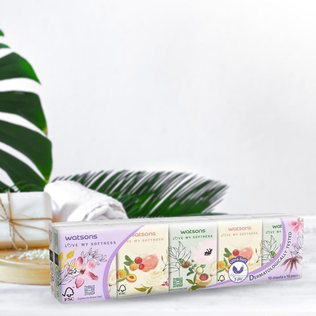 Watsons Hankies (X-Flower 2) 10pcs