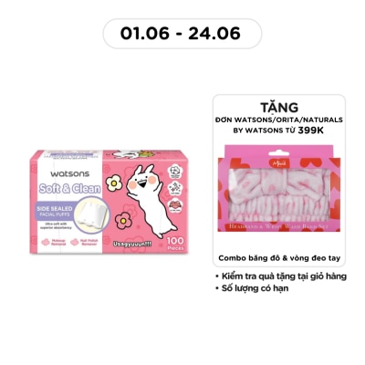 WATSONS - Side Sealed Facial Puffs 100s (Usagyuuun)