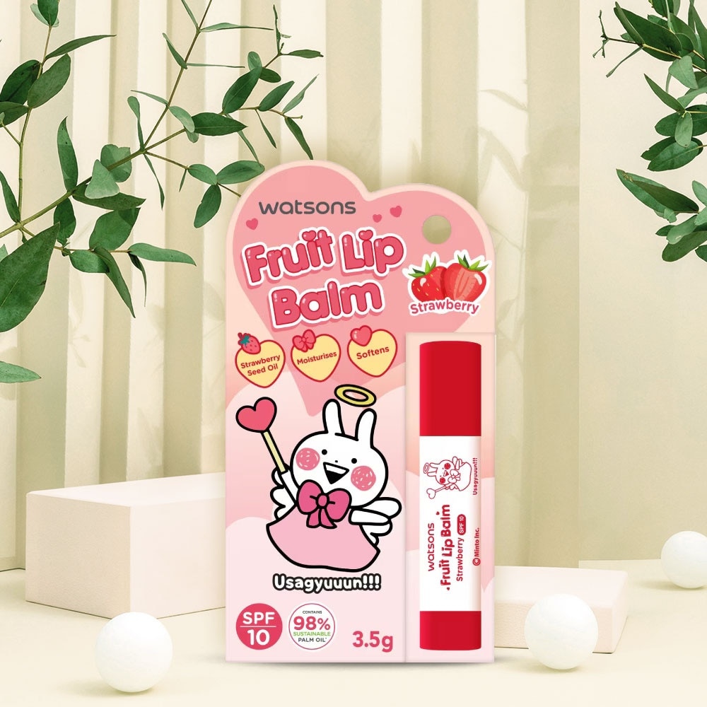 Son Dưỡng Chống Nắng Watsons Hương Dâu SPF10 3.5g (Usagyuuun)