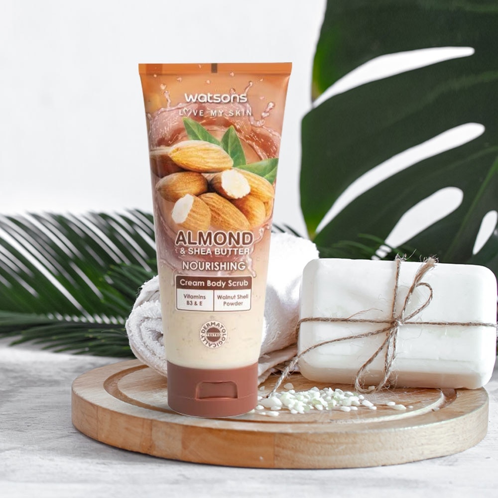 Tẩy Tế Bào Chết Toàn Thân Watsons Hạnh Nhân & Bơ Hạt Mỡ 200g