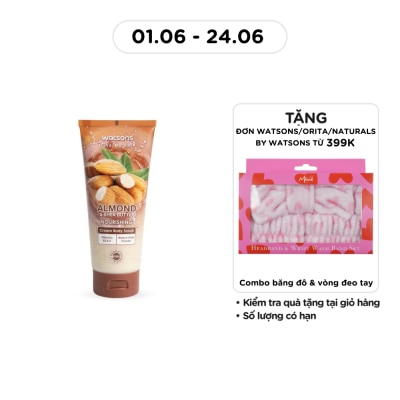 WATSONS - Tẩy Tế Bào Chết Toàn Thân Watsons Hạnh Nhân & Bơ Hạt Mỡ 200g