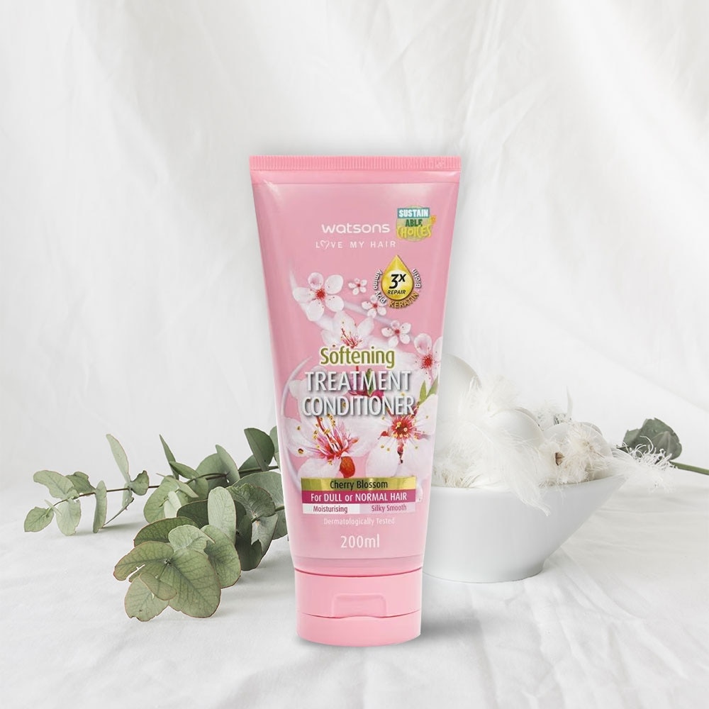 Dầu Xả Watsons Chiết Xuất Hoa Anh Đào Cho Tóc Xỉn Màu & Tóc Thường 200ml