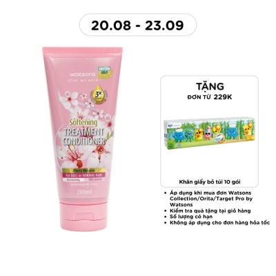 WATSONS - Dầu Xả Watsons Chiết Xuất Hoa Anh Đào Cho Tóc Xỉn Màu & Tóc Thường 200ml image