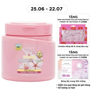 WATSONS - Kem Ủ Tóc Watsons Chiết Xuất Hoa Anh Đào Cho Tóc Xỉn Màu & Tóc Thường 500ml