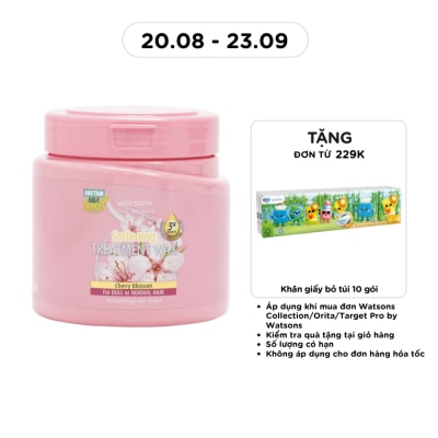 WATSONS - Kem Ủ Tóc Watsons Chiết Xuất Hoa Anh Đào Cho Tóc Xỉn Màu & Tóc Thường 500ml image