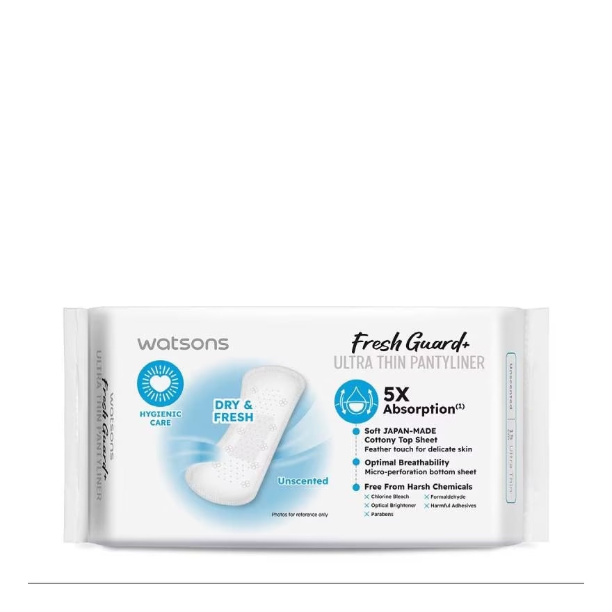 Fresh Guard+ Ultra Thin Pantyliner Unscented 15cm 40pcs