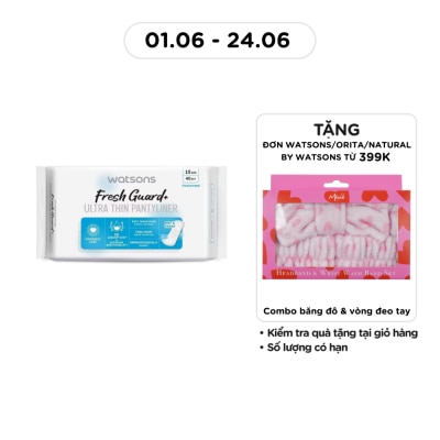 WATSONS - Băng Vệ Sinh Hàng Ngày Watsons Fresh Guard+ Siêu Mỏng Không Mùi 15cm 40 Miếng