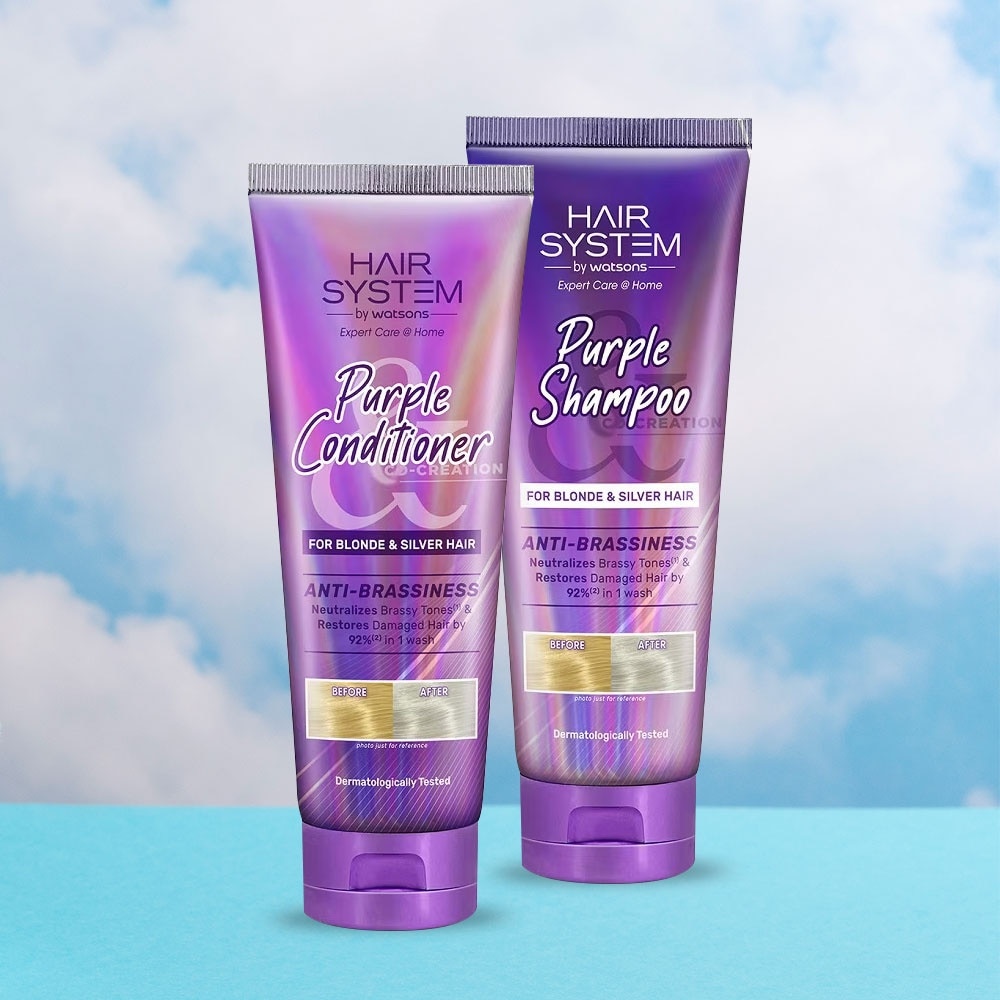 Dầu Gội Hair System By Watsons Tím Giữ Màu Tóc Nhuộm 250ml