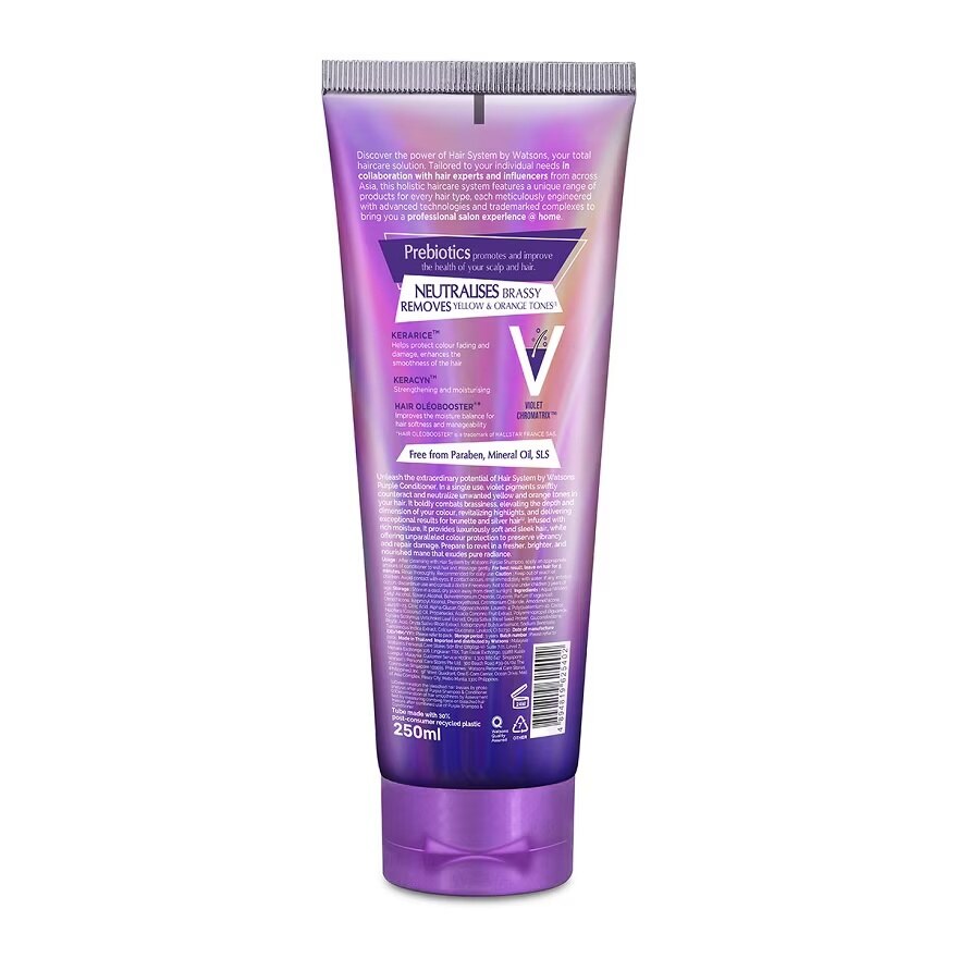 Dầu Xả Hair System By Watsons Tím Giữ Màu Tóc Nhuộm 250ml