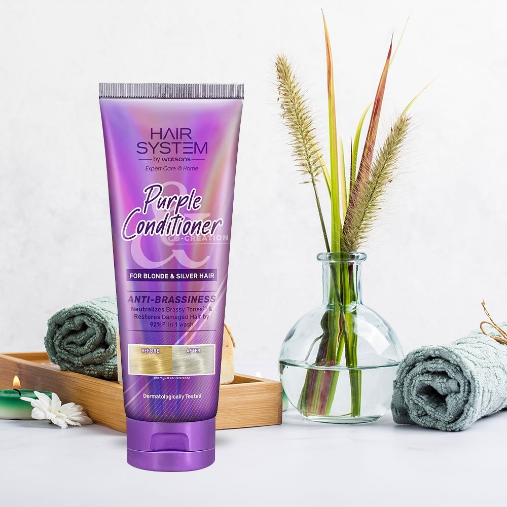 Dầu Xả Hair System By Watsons Tím Giữ Màu Tóc Nhuộm 250ml