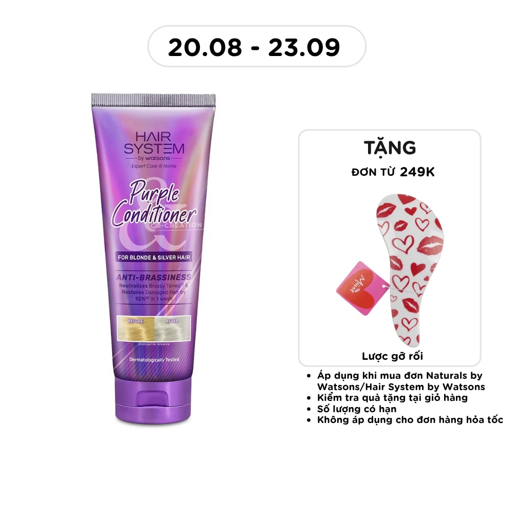 Dầu Xả Hair System By Watsons Tím Giữ Màu Tóc Nhuộm 250ml image