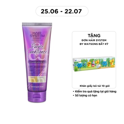 HAIR SYSTEM BY WATSONS - Dầu Xả Hair System By Watsons Tím Giữ Màu Tóc Nhuộm 250ml
