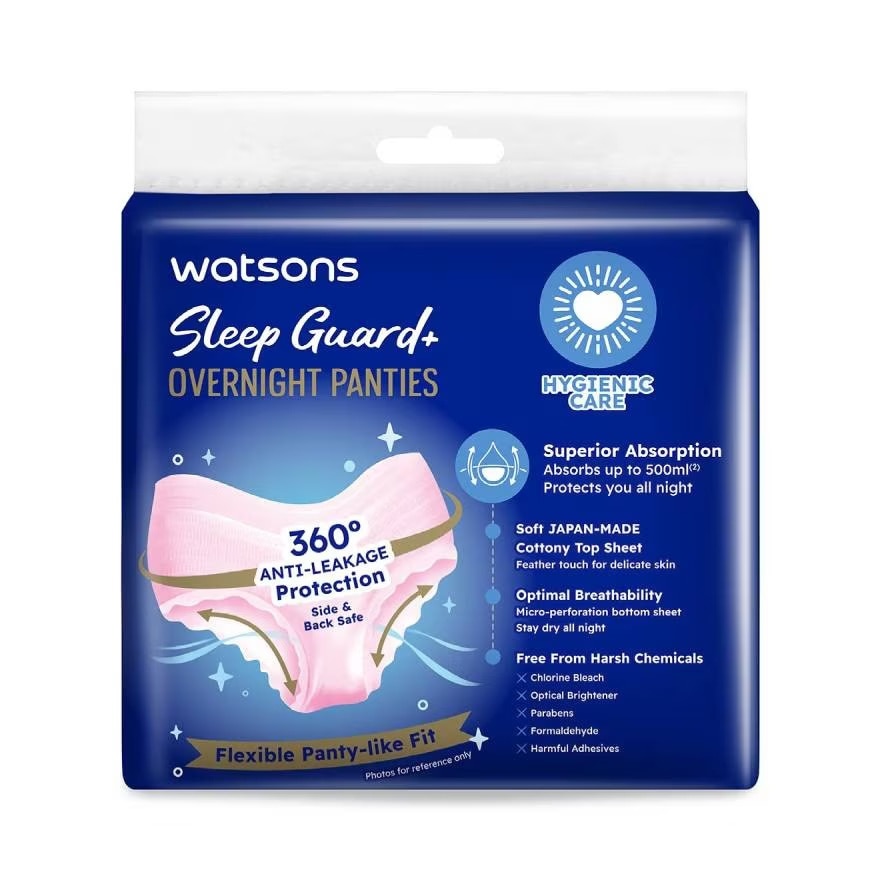 Sleep Guard+ Overnight Panties Size M-L 2s
