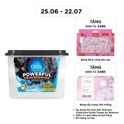 ORITA - Hộp Hút Ẩm Và Khử Mùi Orita Than Tre Hoạt Tính 800ml