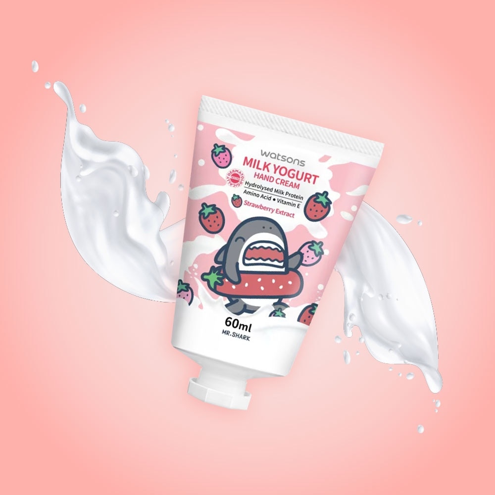 Watsons Milk Yogurt Hand Cream Strawberry 60ml (Mr. Shark)