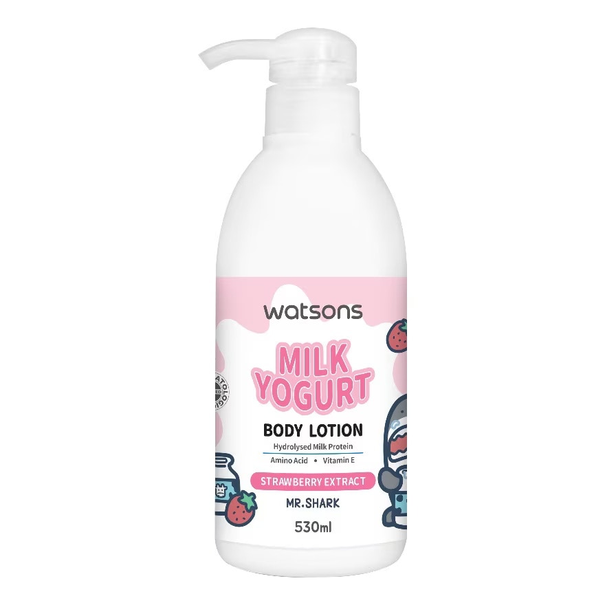 Watsons Milk Yogurt Body Lotion Strawberry 530ml (Mr. Shark)