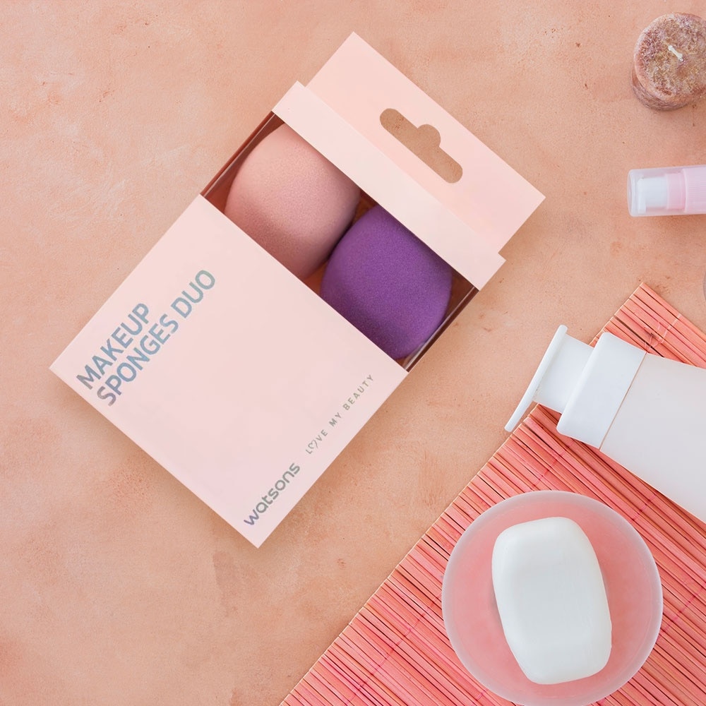 Combo 2 Loại Mút Trang Điểm Mềm Mại Watsons 2pcs