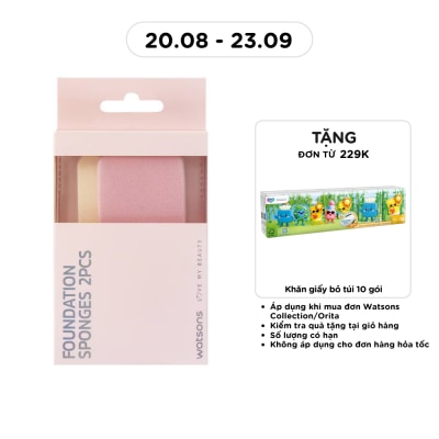 WATSONS Combo Bông Phấn Vuông Trang Điểm Watsons 2pcs image