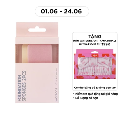 WATSONS - Combo Bông Phấn Vuông Trang Điểm Watsons 2pcs