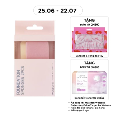 WATSONS - Combo Bông Phấn Vuông Trang Điểm Watsons 2pcs