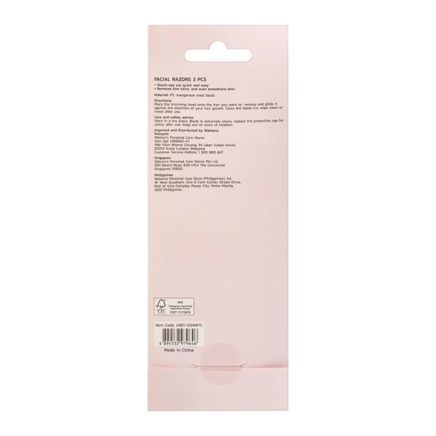 Dao Cạo Lông Mặt Watsons 3pcs