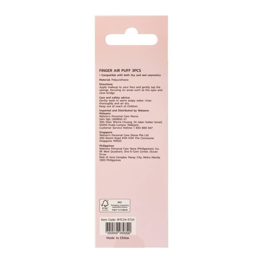 Combo Bông Phấn Trang Điểm Xỏ Ngón Watsons 3pcs