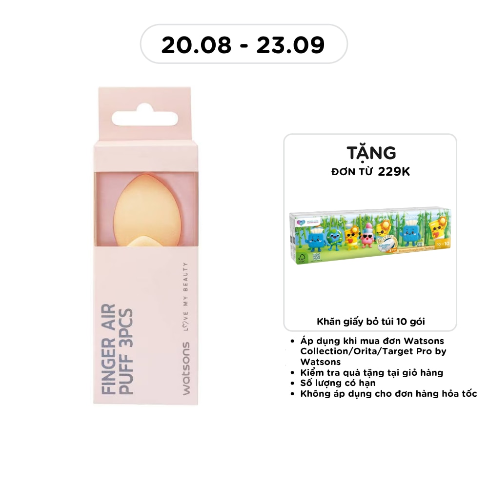 Combo Bông Phấn Trang Điểm Xỏ Ngón Watsons 3pcs image