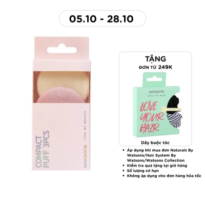 WATSONS Combo Bông Phấn Trang Điểm Nhỏ Gọn Watsons 3pcs image