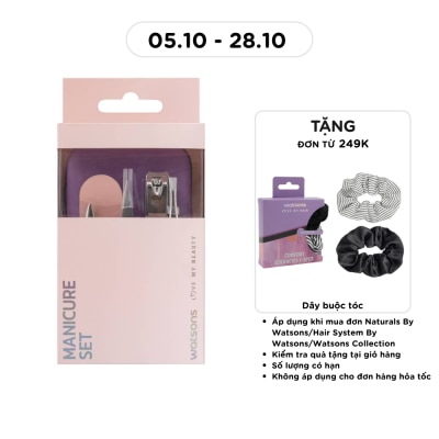 WATSONS Combo Dụng Cụ Chăm Sóc Móng Watsons (Cắt + Dũa + Kéo + Nhíp + Cây Lấy Khóe + Kèm hộp) image