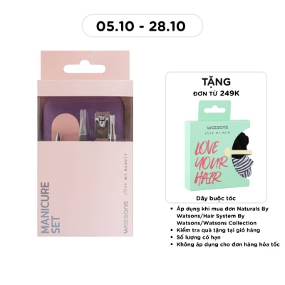WATSONS Combo Manicure (Cutter + File + Scissors + Tweezers + Manicure Tool + Box) image