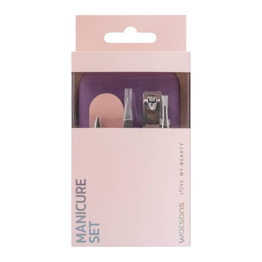Watsons Combo Manicure (Cutter + File + Scissors + Tweezers + Manicure Tool + Box)