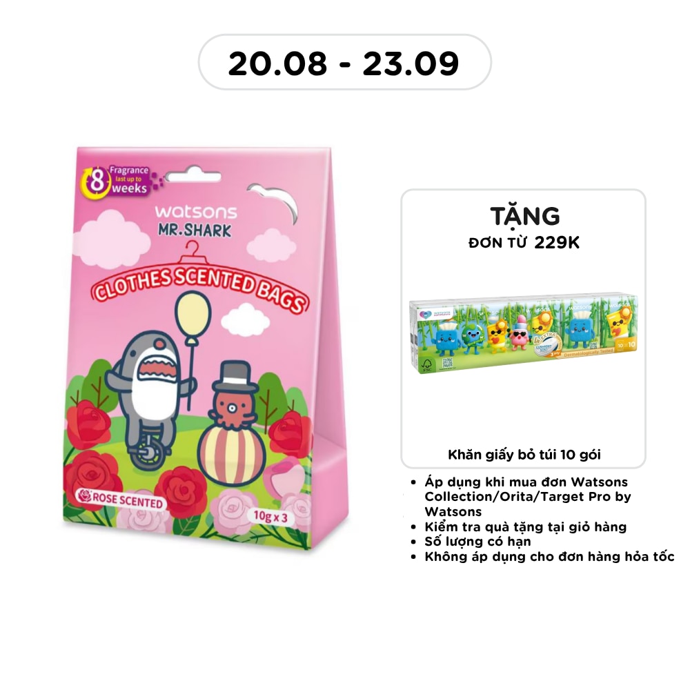 Túi Thơm Hương Hoa Hồng Watsons 10gx3 túi (Mr.Shark) image