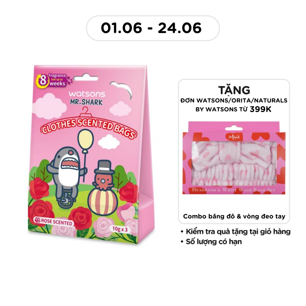 Túi Thơm Hương Hoa Hồng Watsons 10gx3 túi (Mr.Shark)