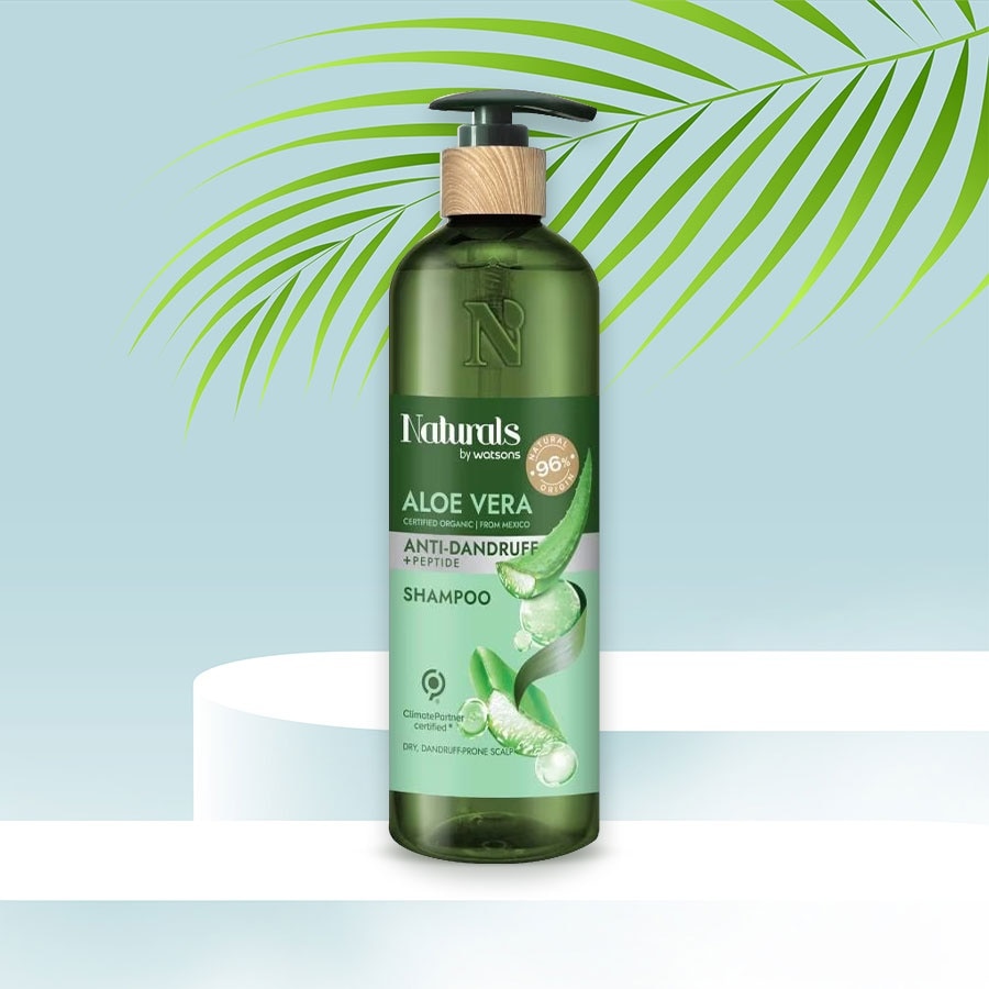 Dầu Gội Naturals By Watsons Anti-dandruff Sạch Gàu Chiết Xuất Lô Hội 490ml