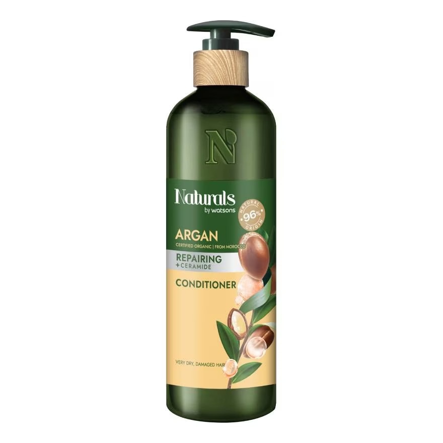 Dầu Xả Naturals By Watsons Repairing Phục Hồi Tóc Hư Tổn Chiết Xuất Dầu Argan 490ml