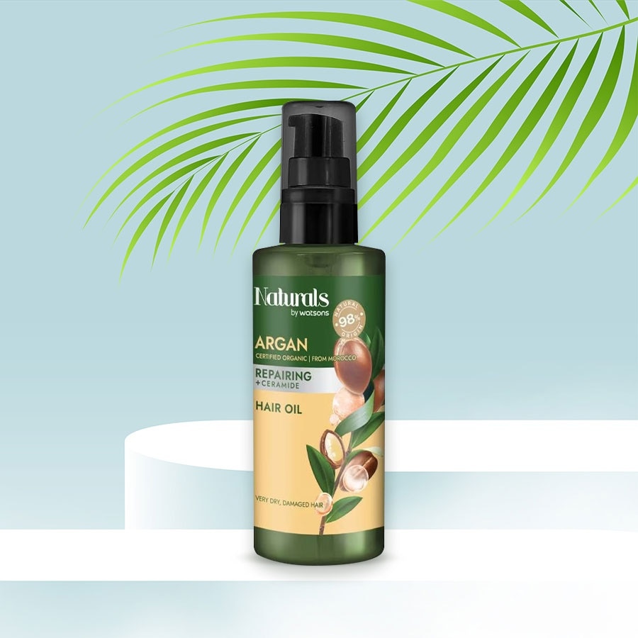 Dầu Dưỡng Tóc Naturals By Watsons Repairing Phục Hồi Tóc Hư Tổn Chiết Xuất Dầu Argan 100ml