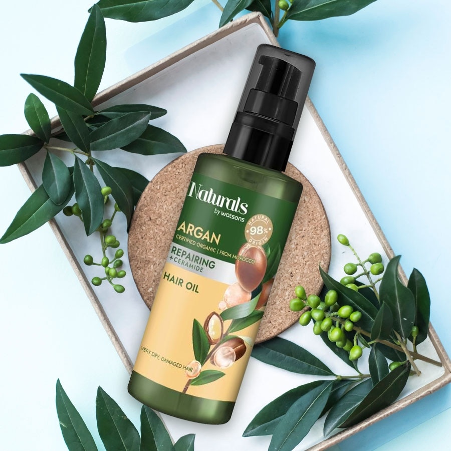 Dầu Dưỡng Tóc Naturals By Watsons Repairing Phục Hồi Tóc Hư Tổn Chiết Xuất Dầu Argan 100ml image