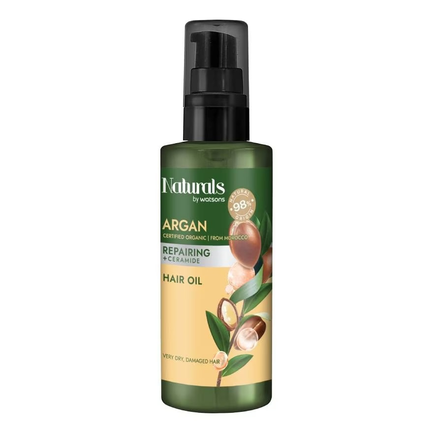 Dầu Dưỡng Tóc Naturals By Watsons Repairing Phục Hồi Tóc Hư Tổn Chiết Xuất Dầu Argan 100ml